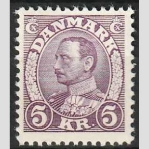 FRIMRKER DANMARK | 1934 - AFA 213 - Chr. X 5 Kr. violet - Postfrisk