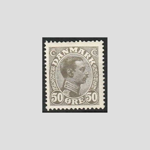 FRIMRKER DANMARK | 1921-22 - AFA 129 - Chr. X 50 re olivengr - Ubrugt