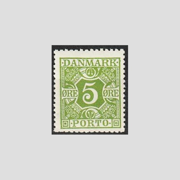 FRIMRKER DANMARK | 1930 - AFA 20 - 5 re gulgrn - Postfrisk