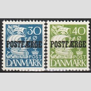 FRIMRKER DANMARK | 1940 - AFA 24,25 Type II - 30 re bl, 40 re grn POSTFRGE - Postfrisk