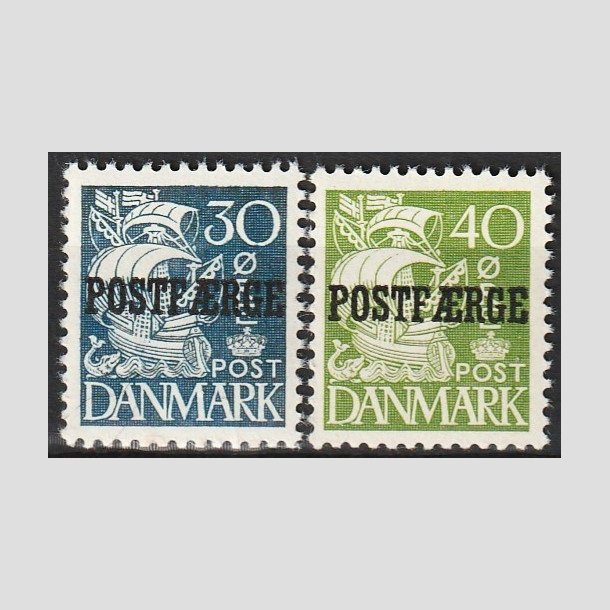 FRIMRKER DANMARK | 1940 - AFA 24,25 Type II - 30 re bl, 40 re grn POSTFRGE - Postfrisk