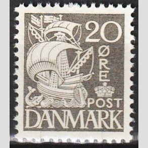 FRIMRKER DANMARK | 1937-40 - AFA 204a - Karavel 20 re gr Type II - Postfrisk