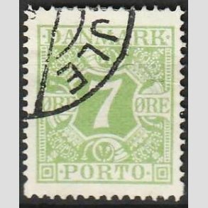 FRIMRKER DANMARK | 1926-27 - AFA 17 - 7 re lysgrn - Stemplet