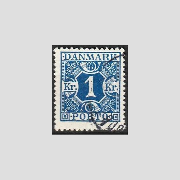 FRIMRKER DANMARK | 1921-25 - AFA 15 - 1 Kr. mrkbl - Stemplet