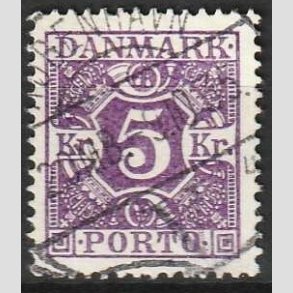FRIMRKER DANMARK | 1921-25 - AFA 16 - 5 kr. violet - Stemplet