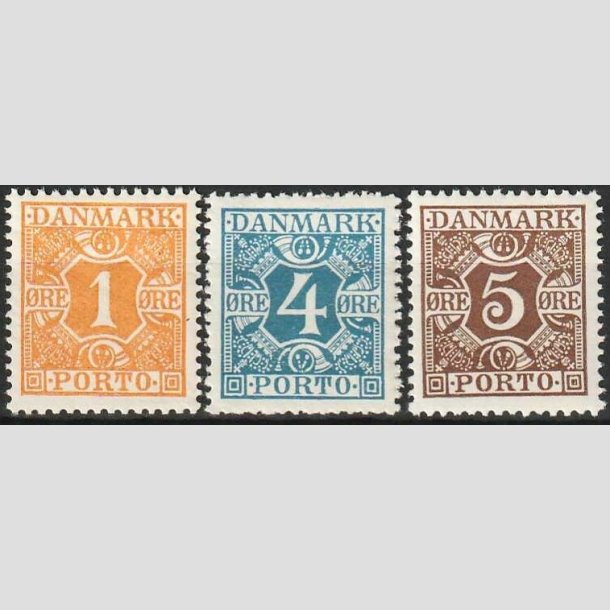 FRIMRKER DANMARK | 1921-25 - AFA 9-11 - 1,4,5 re - Postfrisk