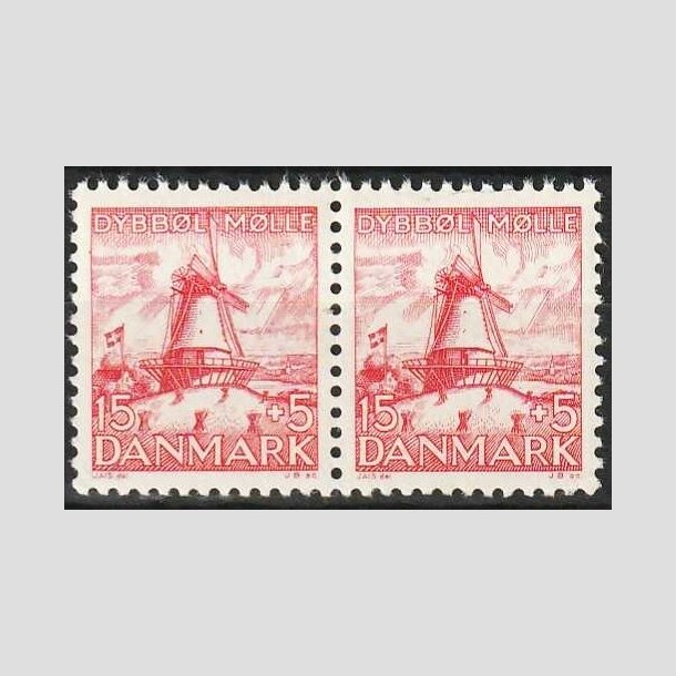 FRIMRKER DANMARK | 1937 - AFA 238 - Dybbl Mlle 15 + 5 re rd i par - Postfrisk