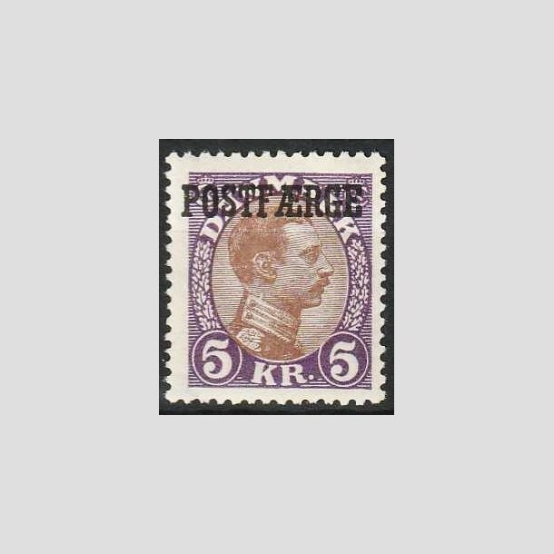 FRIMRKER DANMARK | 1941 - AFA 23 - 5 kr. violet/brun POSTFRGE - Postfrisk