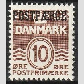 FRIMRKER DANMARK | 1936-39 - AFA 21 - 10 re brun IA POSTFRGE - Postfrisk
