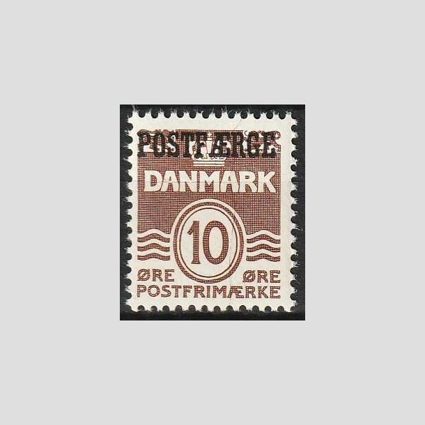 FRIMRKER DANMARK | 1936-39 - AFA 21 - 10 re brun IA POSTFRGE - Postfrisk