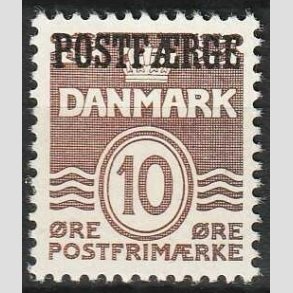 FRIMRKER DANMARK | 1936-39 - AFA 21a - 10 re brun II POSTFRGE - Postfrisk