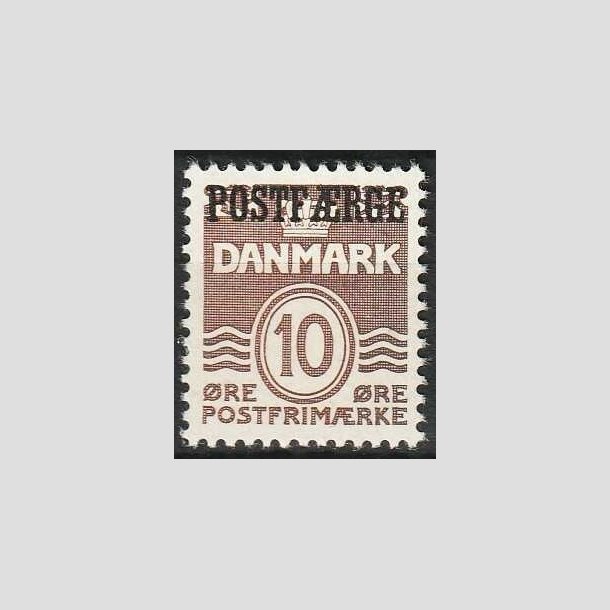 FRIMRKER DANMARK | 1936-39 - AFA 21a - 10 re brun II POSTFRGE - Postfrisk