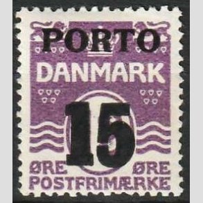 FRIMRKER DANMARK | 1934 - AFA 32 - 15/12 re violet Bogtryk Porto - Postfrisk