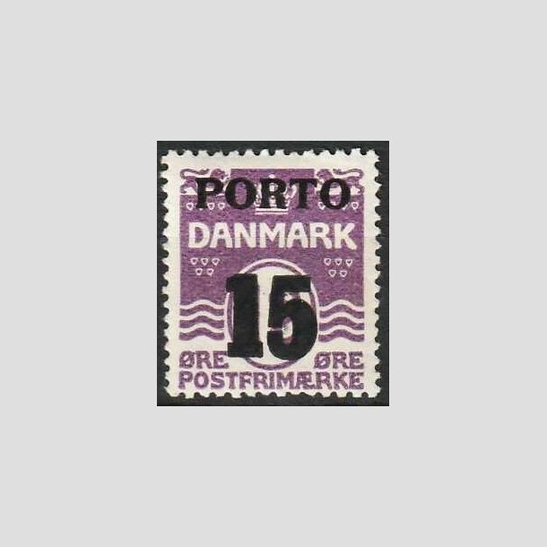 FRIMRKER DANMARK | 1934 - AFA 32 - 15/12 re violet Bogtryk Porto - Postfrisk