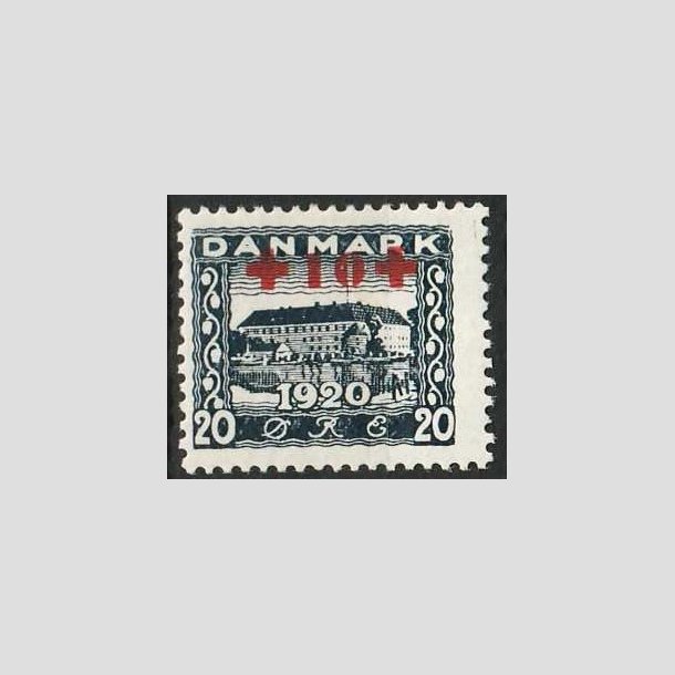 FRIMRKER DANMARK | 1921 - AFA 121 - +10 +20 re bl Rde Kors provisorier - Ubrugt