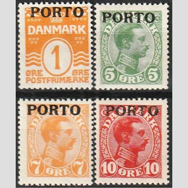 FRIMRKER DANMARK | 1921 - AFA 1-4 - 1 -10 re - Postfrisk