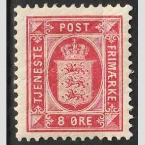 FRIMRKER DANMARK | 1896-1912 - AFA 6B - 8 re rosa - Ubrugt