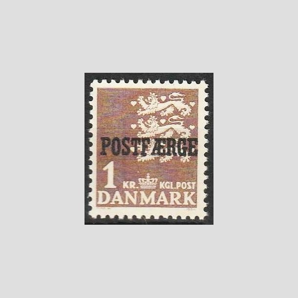 FRIMRKER DANMARK | 1949-50 - AFA 35 - 1 kr. brun POSTFRGE - Postfrisk