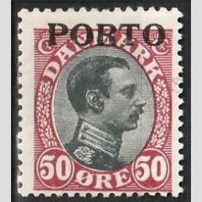 FRIMRKER DANMARK | 1921 - AFA 7 - 50 re vinrd/sort - Ubrugt