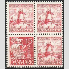 FRIMRKER DANMARK | 1937 - AFA 238 - Dybbl Mlle Blok 3 - Postfrisk