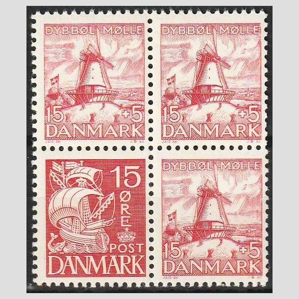FRIMRKER DANMARK | 1937 - AFA 238 - Dybbl Mlle Blok 3 - Postfrisk