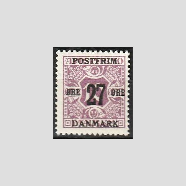 FRIMRKER DANMARK | 1918 - AFA 89 - 27 re/10 re lilla provisorium - Postfrisk