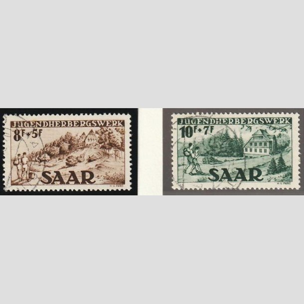 Frimrker Tyskland | Saar | 1949 - AFA 265,266 - Stemplet