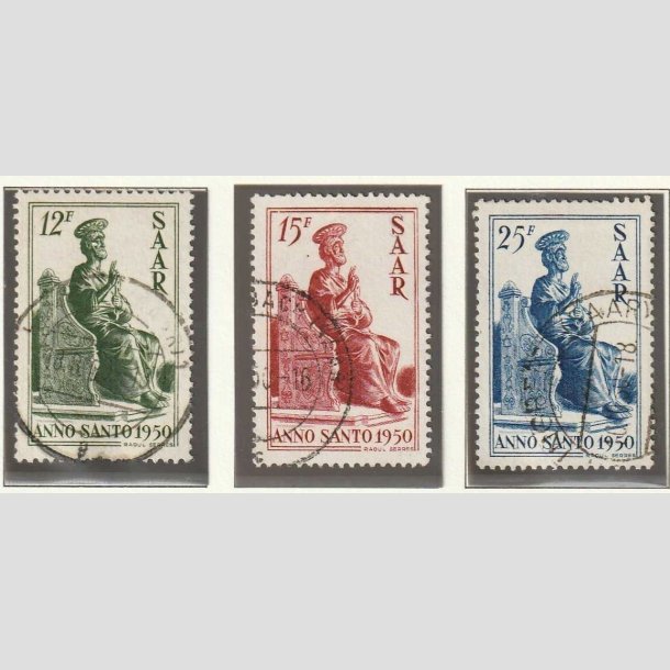 Frimrker Tyskland | Saar | 1950 - AFA 288-90 - Stemplet