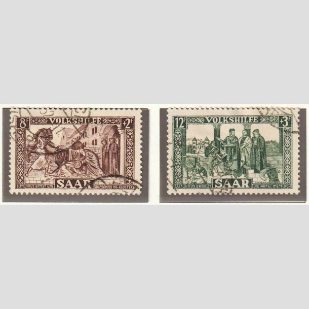 Frimrker Tyskland | Saar | 1950 - AFA 294+295 - Stemplet