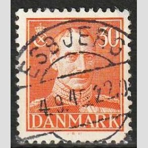FRIMRKER DANMARK | 1942-44 - AFA 278 - Chr. X 30 re orange - Lux Stemplet Esbjerg