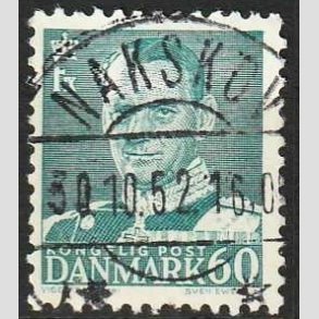 FRIMRKER DANMARK | 1948-50 - AFA 313 - Fr. IX 60 re blgrn - Lux Stemplet Nakskov