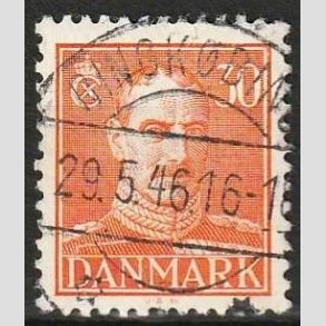 FRIMRKER DANMARK | 1942-44 - AFA 278 - Chr. X 30 re orange - Lux Stemplet Ringkbing