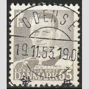 FRIMRKER DANMARK | 1952-53 - AFA 340 - Fr. IX 65 re gr - Lux Stemplet Odense