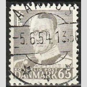 FRIMRKER DANMARK | 1952-53 - AFA 340 - Fr. IX 65 re gr - Lux Stemplet Aarhus