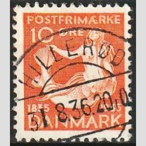 FRIM�RKER DANMARK | 1935 - AFA 225 - H. C. Andersen 10 �re orange - Lux Stemplet Hiller�d