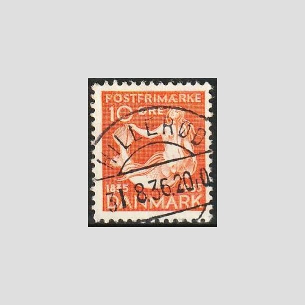 FRIMRKER DANMARK | 1935 - AFA 225 - H. C. Andersen 10 re orange - Lux Stemplet Hillerd