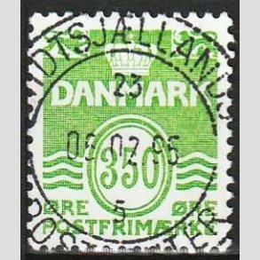 FRIM�RKER DANMARK | 1992 - AFA 1016 - B�lgelinie - 350 �re lysgr�n - Pragt Stemplet Lyngby