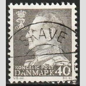 FRIMRKER DANMARK | 1961-62 - AFA 396 - Fr. IX 40 re gr - Pragt Stemplet Skave