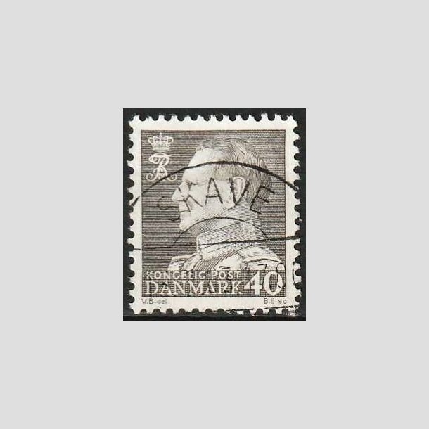 FRIMRKER DANMARK | 1961-62 - AFA 396 - Fr. IX 40 re gr - Pragt Stemplet Skave