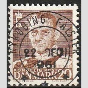 FRIMRKER DANMARK | 1950 - AFA 320 - Fr. IX 20 re brun - Lux Stemplet