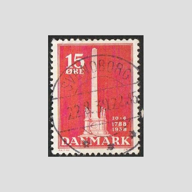 FRIMRKER DANMARK | 1938 - AFA 244 - Stavnsbndet 15 re rd - Lux Stemplet Svendborg