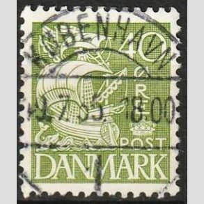 FRIM�RKER DANMARK | 1933 - AFA 208 - Karavel 40 �re gr�n Type I - Lux Stemplet K�benhavn