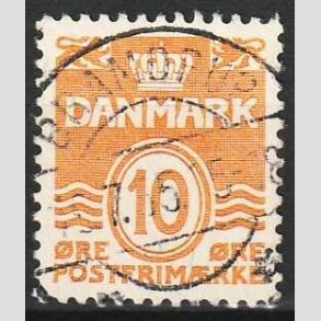 FRIM�RKER DANMARK | 1933 - AFA 202 - B�lgelinie 10 �re orange type IA - Lux Stemplet Bramdrup