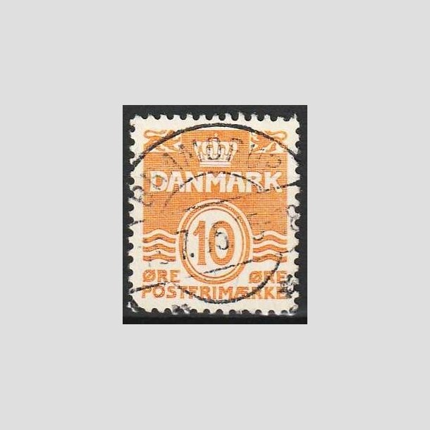 FRIMRKER DANMARK | 1933 - AFA 202 - Blgelinie 10 re orange type IA - Lux Stemplet Bramdrup