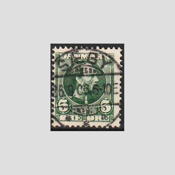 FRIMRKER DANMARK | 1905-06 - AFA 52 - Chr. IX 5 re grn - Lux Stemplet Sby