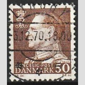 FRIMRKER DANMARK | 1967 - AFA 460F - Fr. IX 50 re brun - Lux Stemplet Lyngby