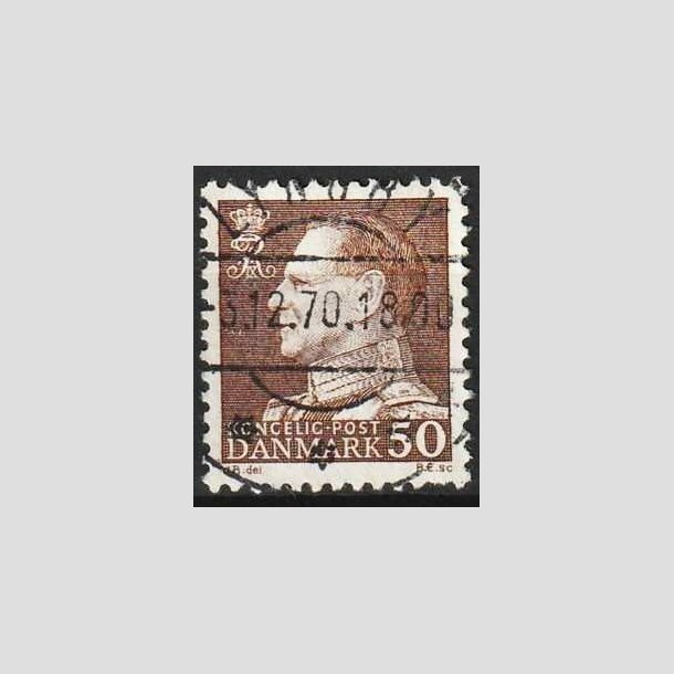 FRIMRKER DANMARK | 1967 - AFA 460F - Fr. IX 50 re brun - Lux Stemplet Lyngby