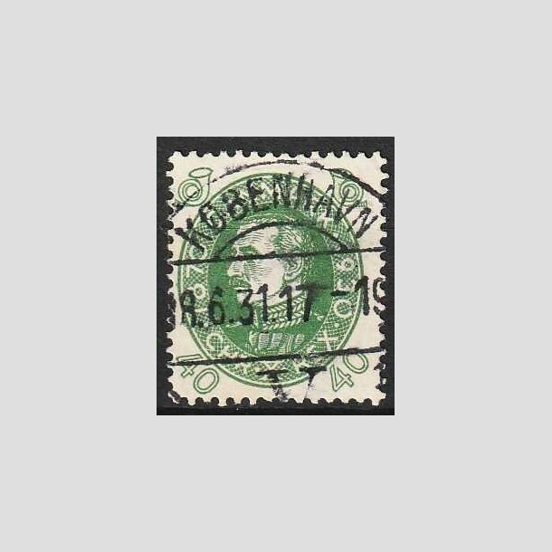 FRIMRKER DANMARK | 1930 - AFA 195 - Chr. X 60 r 40 re grn - Lux Stemplet Kbenhavn