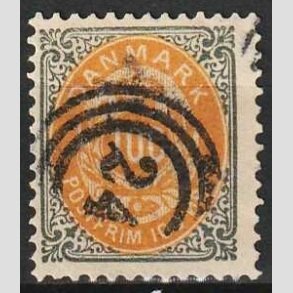 FRIM�RKER DANMARK | 1895 - AFA 31By - 100 �re gr�/gul - Stemplet