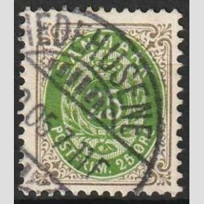 FRIM�RKER DANMARK | 1902 - AFA 29C - 25 �re gr�/gr�n - Stemplet Hedehusene